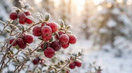 A winter favorite. Imagine the bitter sweet cranberries with a fresh blanket of snow.